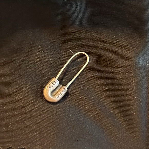 Chrome Hearts Safety Pin Single Earring, Silver - Picture 3 of 5